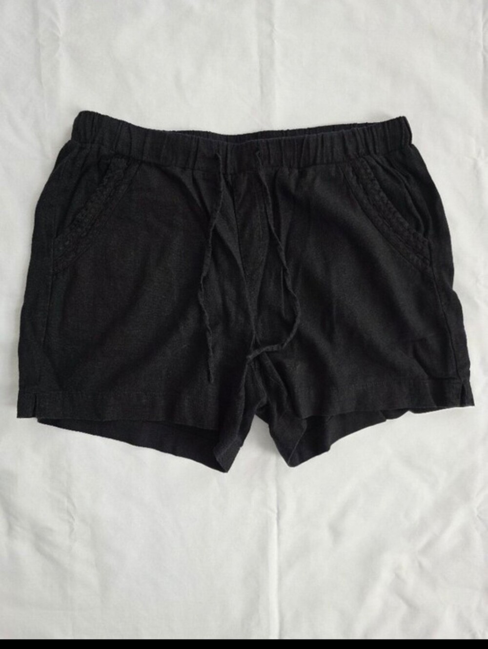 Briggs Elastic-Waist Draw String Linen Blend Shorts